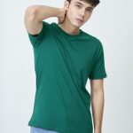 Kaos Polos Pria Hijau Botol
