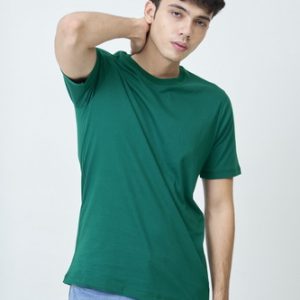Kaos Polos Pria Hijau Botol