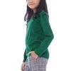 Kaos Polos Anak Lengan Panjang Hijau Botol - Gambar 2
