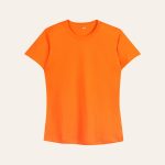 Kaos Polos Slimfit Wanita Warna Orange