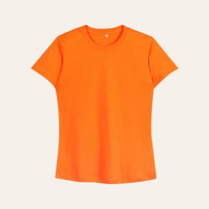 Kaos Polos Slimfit Wanita Warna Orange