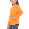 Kaos Polos Anak Lengan Panjang Warna Orange - Gambar 2