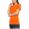 Kaos Polos Wanita Warna Orange - Gambar 2