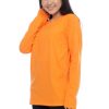 Kaos Polos Wanita Lengan Panjang Warna Orange - Gambar 3