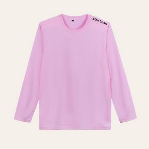 Kaos Polos Pink Baby Lengan Panjang