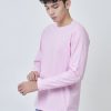 Kaos Polos Pria Lengan Panjang Baby Pink - Gambar 2