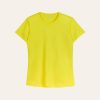Kaos Polos Slimfit Wanita Warna Kuning Kenari