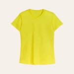 Kaos Polos Slimfit Wanita Warna Kuning Kenari