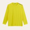 Kaos Polos Kuning Kenari Lengan Panjang