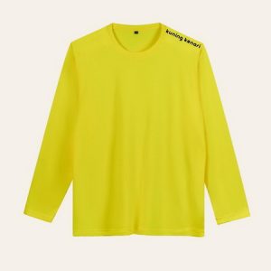 Kaos Polos Kuning Kenari Lengan Panjang