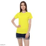 Kaos Polos Wanita Warna Kuning Kenari