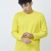 Kaos Polos Pria Lengan Panjang Kuning Kenari - Gambar 2