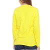 Kaos Polos Wanita Lengan Panjang Kuning Kenari - Gambar 3