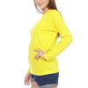 Kaos Polos Wanita Lengan Panjang Kuning Kenari - Gambar 4