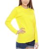 Kaos Polos Wanita Lengan Panjang Kuning Kenari - Gambar 2