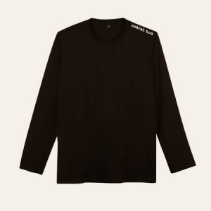 Kaos Polos Coklat Tua Lengan Panjang