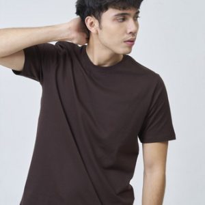 Kaos Polos Pria Coklat Tua