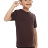 Kaos Polos Anak Warna Coklat Tua - Gambar 3