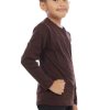Kaos Polos Anak Lengan Panjang Coklat Tua - Gambar 3