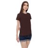 Kaos Polos Wanita Warna Coklat Tua - Gambar 2