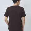 Kaos Polos Pria Coklat Tua - Gambar 3