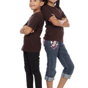 Kaos Polos Anak Warna Coklat Tua