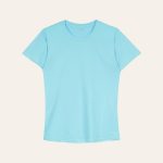 Kaos Polos Slimfit Wanita Warna Biru Baby