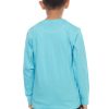 Kaos Polos Anak Lengan Panjang Biru Baby - Gambar 3
