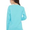 Kaos Polos Wanita Lengan Panjang Biru Baby - Gambar 3