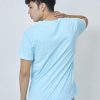 Kaos Polos Pria Biru Baby - Gambar 3