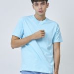 Kaos Polos Pria Biru Baby