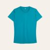 Kaos Polos Slimfit Wanita Warna Hijau Tosca