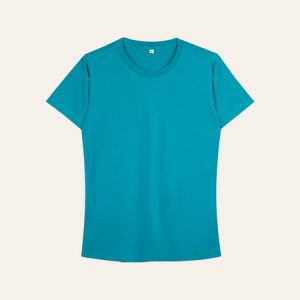 Kaos Polos Slimfit Wanita Warna Hijau Tosca