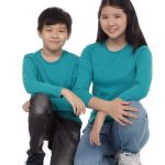 Kaos Polos Anak Lengan Panjang Hijau Tosca