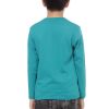Kaos Polos Anak Lengan Panjang Hijau Tosca - Gambar 3