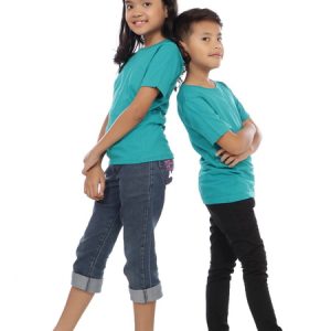 Kaos Polos Anak Warna Hijau Tosca