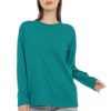 Kaos Polos Wanita Lengan Panjang Hijau Tosca - Gambar 4