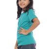 Kaos Polos Anak Warna Hijau Tosca - Gambar 2
