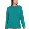 Kaos Polos Wanita Lengan Panjang Hijau Tosca