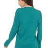 Kaos Polos Wanita Lengan Panjang Hijau Tosca - Gambar 3