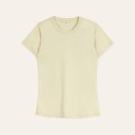 Kaos Polos Slimfit Wanita Warna Cream