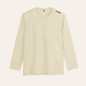 Kaos Polos Cream Lengan Panjang