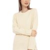 Kaos Polos Wanita Lengan Panjang Warna Cream - Gambar 4