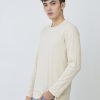 Kaos Polos Pria Lengan Panjang Warna Cream