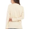 Kaos Polos Wanita Lengan Panjang Warna Cream - Gambar 3