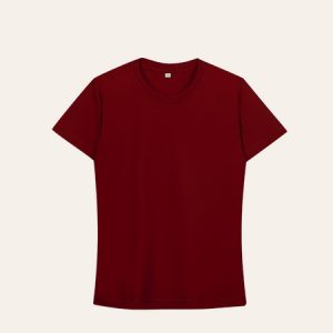 Kaos Polos Slimfit Wanita Warna Maroon
