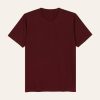 Kaos Polos V-Neck Merah Maroon
