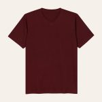 Kaos Polos V-Neck Merah Maroon