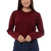 Kaos Polos Wanita Lengan Panjang Warna Maroon