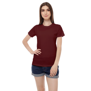 Kaos Polos Wanita Warna Maroon